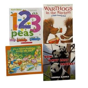 Children’s counting themed books 4 pack bundled soft cover ￼
